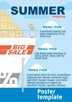 Logistic concept flat banners set of maritime rail. business brochure flyer Stock Illustration