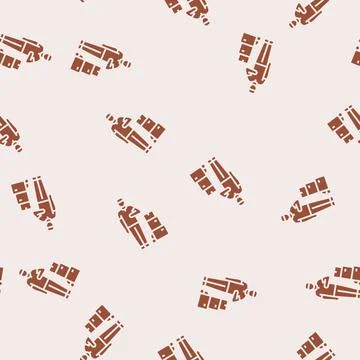 Logistic courier glyph seamless pattern Stock Illustration