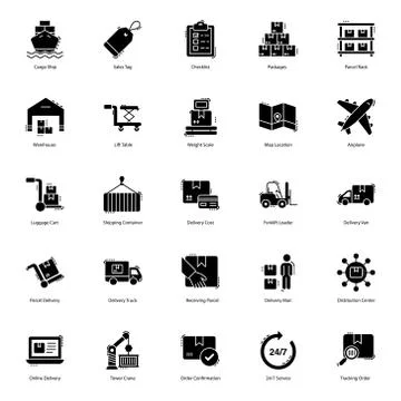 Logistic Delivery Icons Pack Illustration