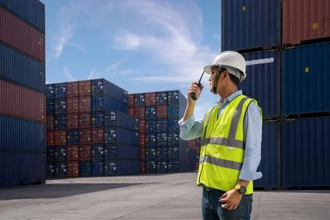 Logistic Export Import Concept Foto stock