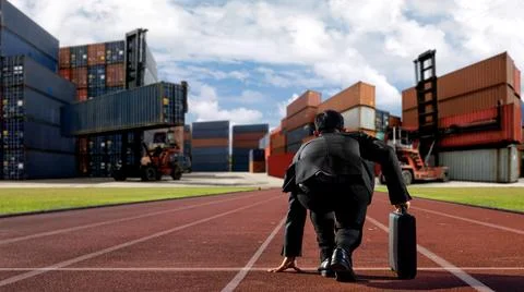 Logistic Export Import Concept Stock Photos