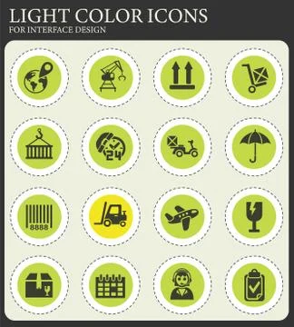 Logistic icon set Illustrazione stock