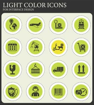 Logistic icon set Stock Illustration
