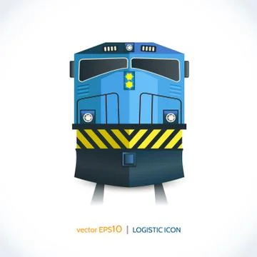 Logistic icon train Stock Illustration