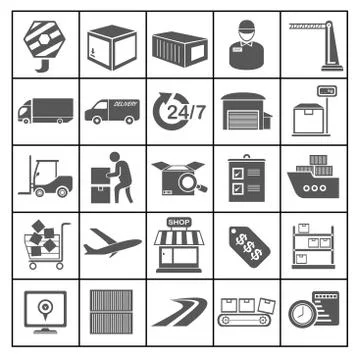 Logistic icons Stock Illustration