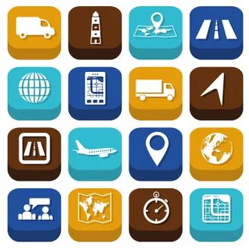 Logistic icons Stock Illustration