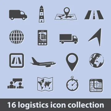 Logistic icons Stock Illustration