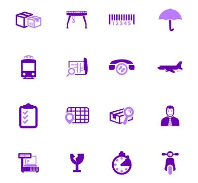 Logistic icons set Stock Illustration