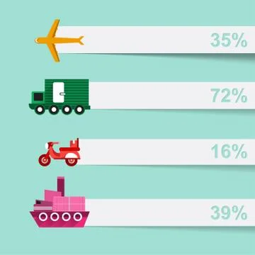 Logistic Infographic Stock Illustration