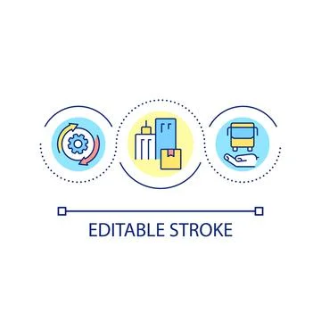 Logistic integration loop concept icon 스톡 일러스트