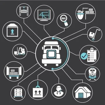 Logistic network Stock Illustration