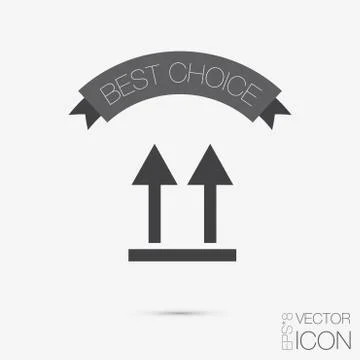 Logistic packing arrow up sign Stock Illustration