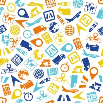 Logistic seamless pattern Stock Illustration