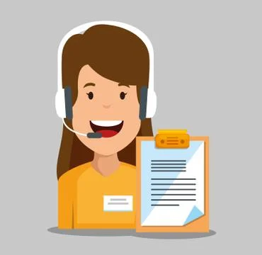 Logistic services with support agent Illustrazione stock