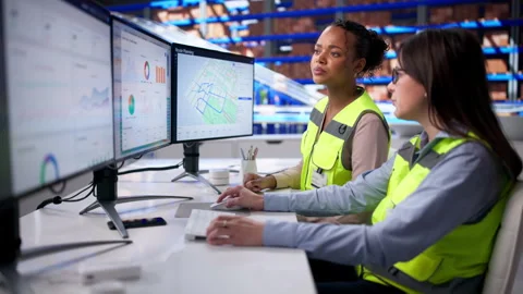 Logistic Solutions For Efficient Workplace Management Stock Footage 329305075