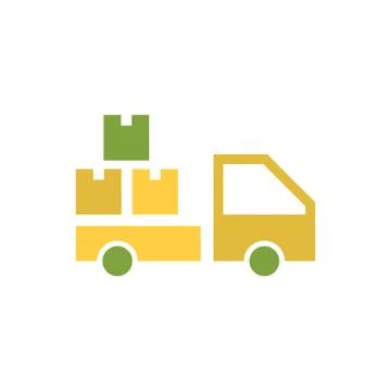 Logistic vector icon logo design Stock Illustration