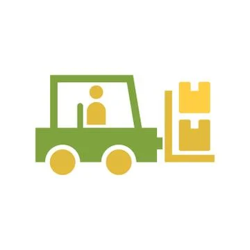 Logistic vector icon logo design Stock Illustration