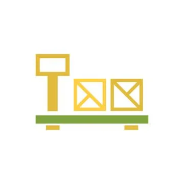 Logistic vector icon logo design Stock Illustration