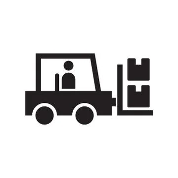 Logistic vector icon logo design Stock Illustration
