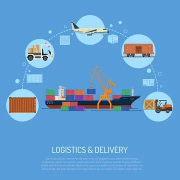 Logistics and delivery concept Stock Illustration