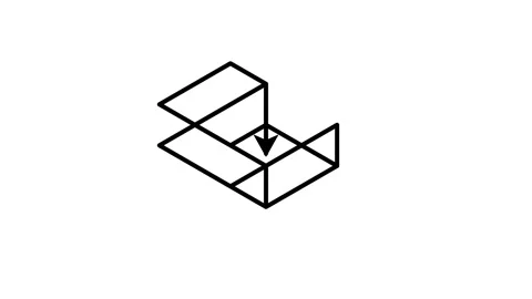 Logistics and Packaging Vector Arrows Realistic Physics Loop Vídeo Stock 334762725