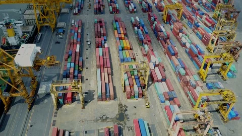 Logistics and transportation of container cargo freight ship in shipyard 스톡 동영상 98466268