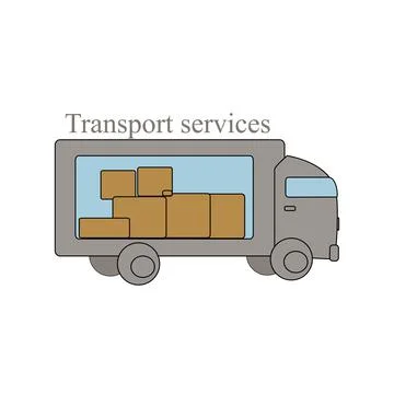 Logistics and transportation. Illustrazione stock