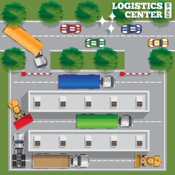 Logistics center. Stock Illustration