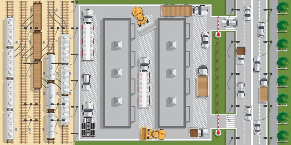 Logistics center. Stock Illustration