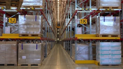 Logistics centre of a mail-order company for office products, Grossostheim, Video stock 87520630