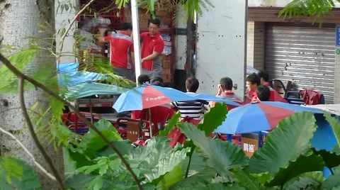 Logistics company loading and unloading cargo, in Shenzhen, China Video stock 67170810