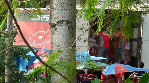 Logistics company loading and unloading cargo, in Shenzhen, China Stock Footage 67170815