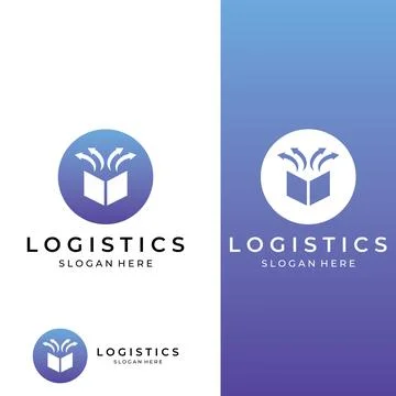Logistics company vector logo, arrow icon logo, fast digital delivery logo... Stock Illustration