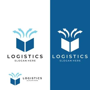 Logistics company vector logo, arrow icon logo, fast digital delivery logo... Stock Illustration