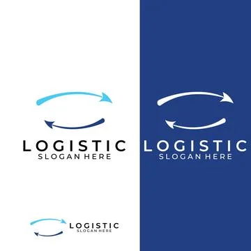 Logistics company vector logo, arrow icon logo, fast digital delivery logo... Stock Illustration
