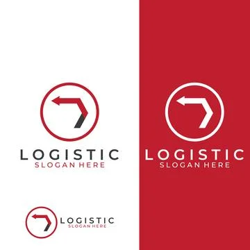 Logistics company vector logo, arrow icon logo, fast digital delivery logo... Stock Illustration