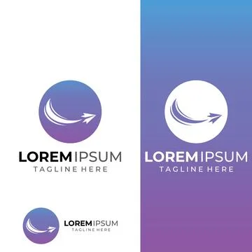 Logistics company vector logo, arrow icon logo, fast digital delivery logo... Stock Illustration
