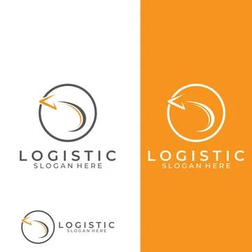 Logistics company vector logo, arrow icon logo, fast digital delivery logo... Stock Illustration