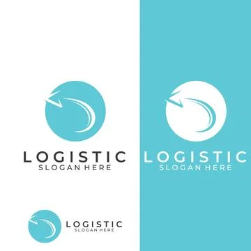 Logistics company vector logo, arrow icon logo, fast digital delivery logo... Stock Illustration