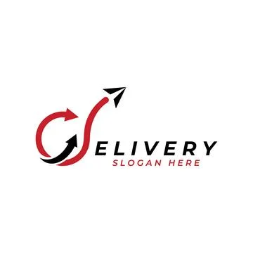 Logistics company vector logo, arrow icon logo, fast digital delivery logo... Stock Illustration