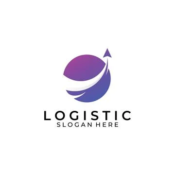 Logistics company vector logo, arrow icon logo, fast digital delivery logo... Stock Illustration
