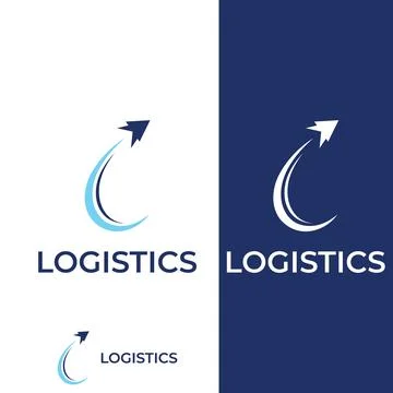 Logistics company vector logo, arrow icon logo, fast digital delivery logo... Stock Illustration