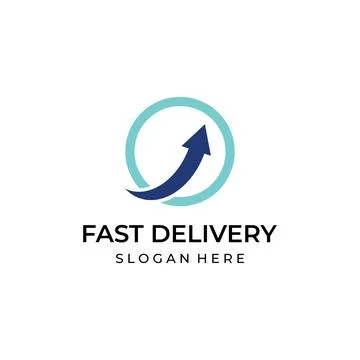 Logistics company vector logo, arrow icon logo, fast digital delivery logo... Stock Illustration