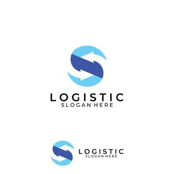 Logistics company vector logo, arrow icon logo, fast digital delivery logo... Stock Illustration
