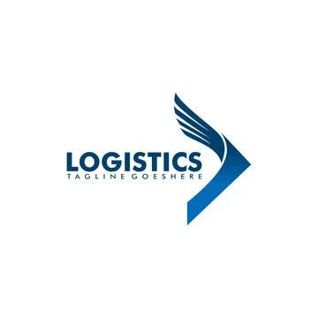 Logistics company vector logo, Cargo and Delivery service logo Stock Illustration