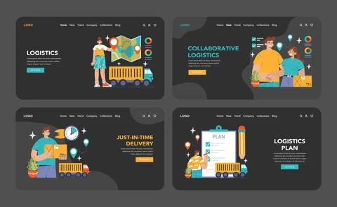Logistics concept. Flat vector illustration 스톡 일러스트