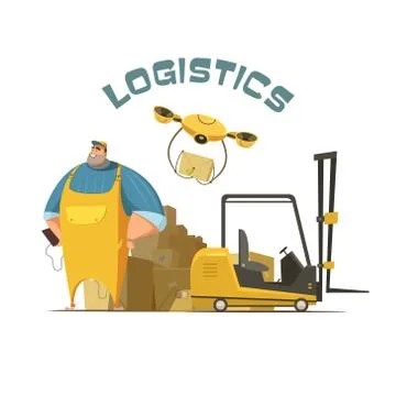 Logistics Concept Illustration Illustrazione stock