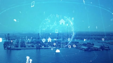 Logistics concept. Industrial technology. Distribution management system. Supply Stock Footage 140186427