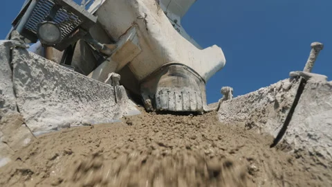 Logistics at the construction site - delivery of concrete to the construction Stock Footage 192909195