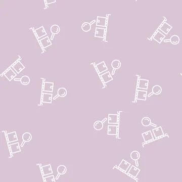 Logistics conveyor and research boxes line seamless pattern Stock Illustration